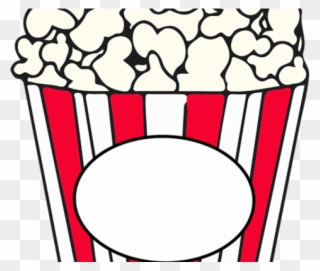 Popcorn Clipart Basket - Clip Art Of Pop Corn Black And White - Png Download