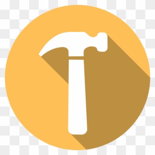 Icon Of A Hammer - Hammer Symbol In Circle Clipart