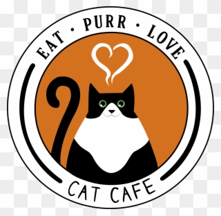 Eat Purr Love Cat Cafe - Cat Cafe Eat Purr Clipart