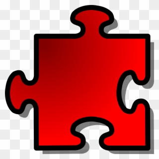 Clip Transparent Red Jigsaw Piece Big Image Png - Puzzle Pieces Clip Art