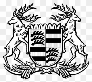 Wappen Volksstaat Württemberg - Antler Coat Of Arms Clipart