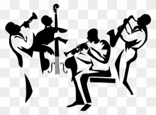 Music Silhouette, Music Wall, Jazz Poster, Jazz Band, - New Orleans Jazz Clip Art - Png Download