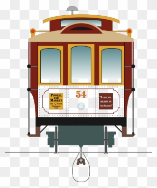 5 Cable Car - San Francisco Cable Car System Clipart