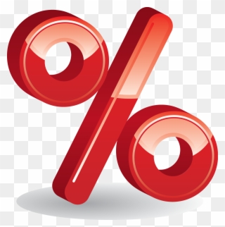 The Investor That Cements The Concept Of Percentage - Transparent Red Percent Clipart