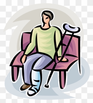 Accident Patient With Broken - Sitting Clipart