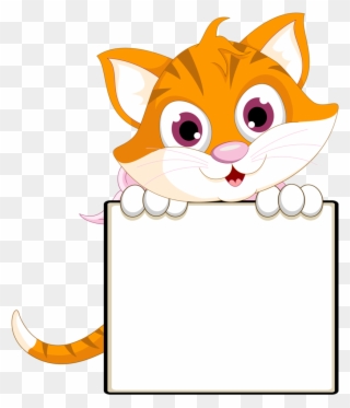 Kitty Cat Clip Art - Cat Borders And Frames - Png Download