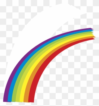 Cartoon Half Rainbow Clipart - Half Of A Rainbow - Png Download