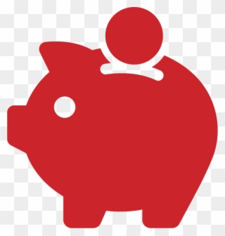 Money - Silhouette Piggy Bank Vector Clipart