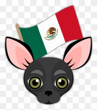 Black Chihuahua Emoji Stickers For Imessage Are You - Mexico National Country Flag Coaster Set Clipart