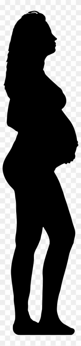 Big Image - Pregnant Women Silhouette Clipart
