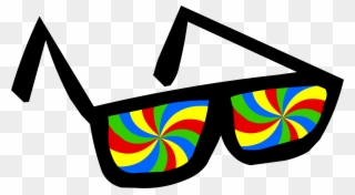 Free Items - Club Penguin Swirly Glasses Cutout Clipart