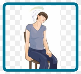 You Should Feel The Stretch On The Right Side Of Your - Upper Trap Stretch In Sitting Clipart
