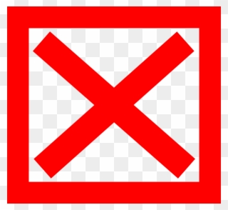 Red X In Box Clipart