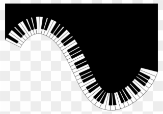 Real Chords Music Musical Keyboard Clip Art - Piano Keyboard Wave - Png Download