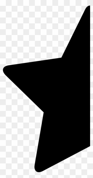 Half Star Shape Comments - Icon Clipart