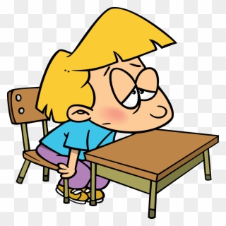 Picture Royalty Free Download Cartoon Boredom Clip - Bored Student Cartoon - Png Download