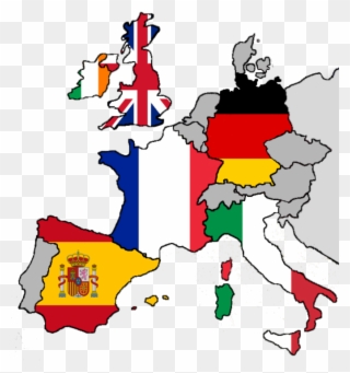 Spain Clipart Europe - Europe Map With Country Flags - Png Download