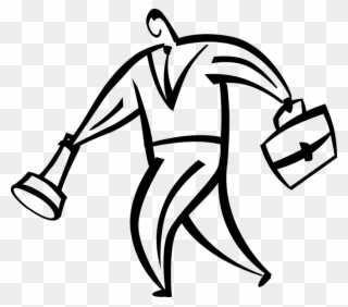 Entrepreneur With Briefcase Image - Vector Graphics Clipart
