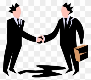 Entrepreneur Shakes Hands With Client Vector Image - Transparent Handshake Gif Clipart