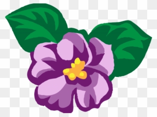 Violet Flower Clip Art - Violet Clipart - Png Download