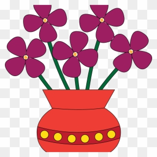 Download Clipart Vase - Vase With Flowers Clipart - Png Download