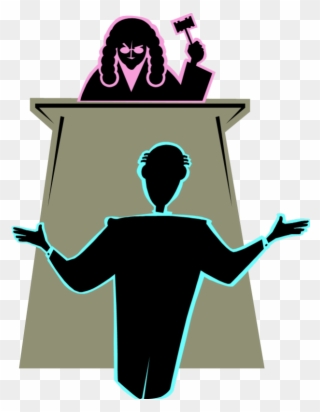 Lawyer Clipart Appellate Jurisdiction - Man In Front Of Judge - Png Download
