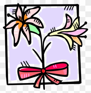 Vector Illustration Of Easter Lily Flower Symbol Of Clipart