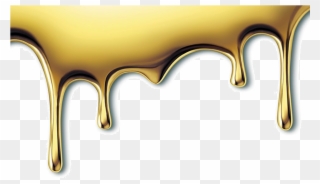 Gold Drip Png - Dripping Gold Transparent Background Clipart