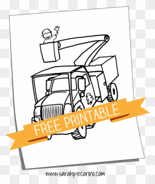 Bucket Truck Coloring Page Clipart