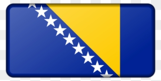 Flag Of Bosnia And Herzegovina Blue Rectangle - Bosnia And Herzegovina Flag Clipart