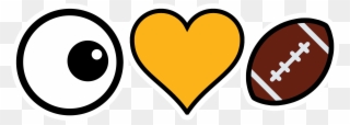 Wp I Love Football Yellow Emoji - Wpi Engineers Football Clipart