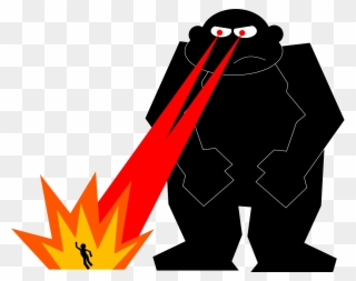 Chimpzilla - Lasers Clip Art - Png Download