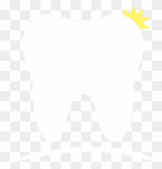 Loose Or Missing Teeth - Tooth With A Crown Clipart - Png Download