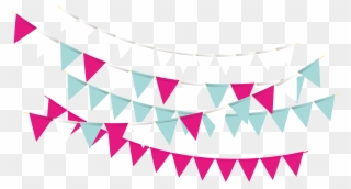 Party Bunting Transprent Png Free Download Text - Free Party Bunting Png Clipart