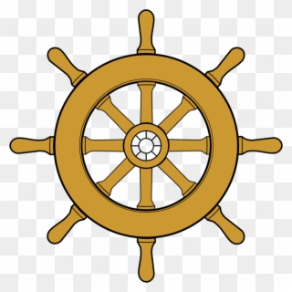 Boat Wheel Clipart Ship's Wheel Dharmachakra Clip Art - Boat Steering Wheel Clipart - Png Download