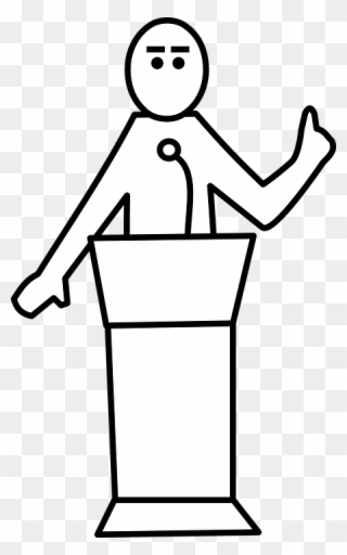 Public Speaking Clip Art Black And White - Png Download