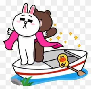 Titanic - Line Stickers Brown And Cony Clipart