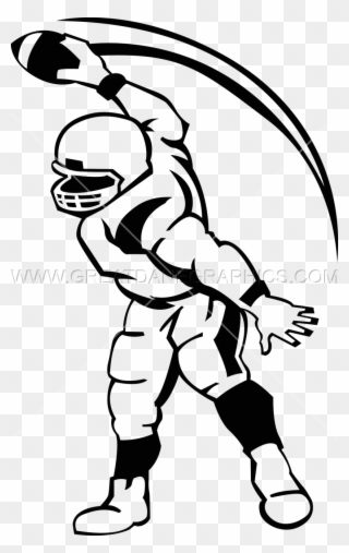 Muscles Clipart Football Player - Black And White Clip Art Football Players - Png Download