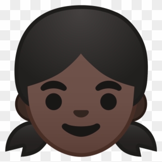 Black Girl Emoji Png - Girls Face Icon Png Clipart