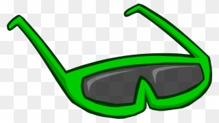 Green Sunglasses - Club Penguin Rare Face Items Clipart
