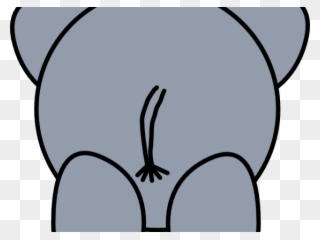 Rear Clipart Elephant - Clipart Elephant Front - Png Download