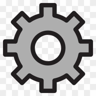 Setting Clipart Many Gear - Gear Outline Png Transparent Png