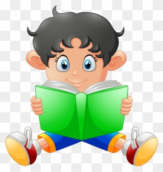 Bb B A Cb Orig Png - Boy Reads A Book Cartoon Clipart
