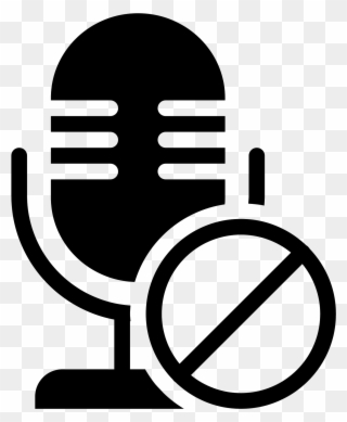 Block Microphone Filled Icon - Do Not Icon Png Clipart