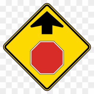 Make Sure That Your Gasoline Tank Is Full Before You - Stop Sign Ahead Sign Clipart