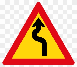 Sadc Road Sign Tw208 - Dangerous Curve Sign Clipart
