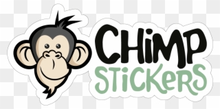 Logo Chimp Stickers - Chimpanzee Clipart