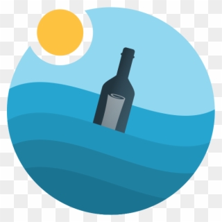 Bottled - Message In Bottle Icon Clipart