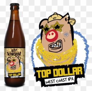 Top Dollar West Coast Ipa - Beer Bottle Clipart