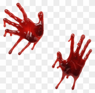 Handprint Drawing Blood - Blood Hands Clipart